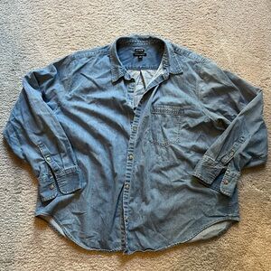 J. Crew Light Blue Denim Button-Down Shirt